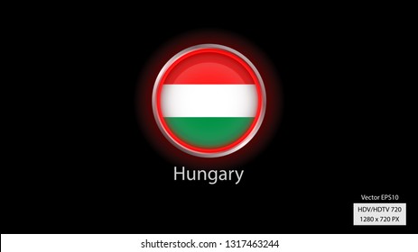 Hungary national team logo, round shape with frame.