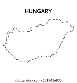 Ungarische Gliederungskarte. Abstraktes Design, Vektorgrafik.