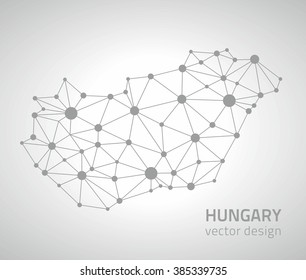 Hungary outline polygonal map