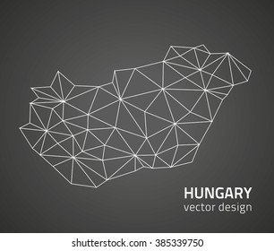 Hungary outline polygonal map