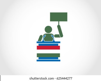 Hungary Podium Protest Speech