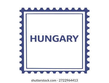 Ungarn Briefmarke, Vektorsymbol auf weißem Hintergrund
Vektor-Briefmarke auf weißem Hintergrund