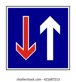 Hungary Priority Over Oncoming Vehicles Sign