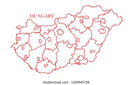 Hungary red line map