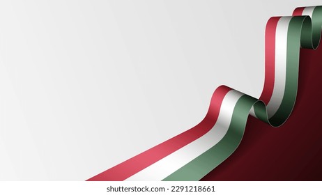 Hungary ribbon flag background. Element of impact for the use you want to make of it.