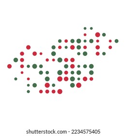 Hungary Silhouette Pixelated pattern illustration