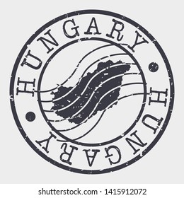 Hungary Stamp Postal. Map Silhouette Seal. Passport Round Design. Vector Icon. Design Retro Travel.