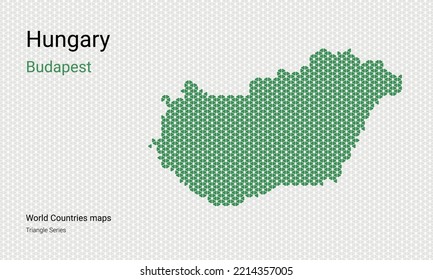 Hungary vector map. Triangular series