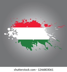 Hungary Vector paint stain