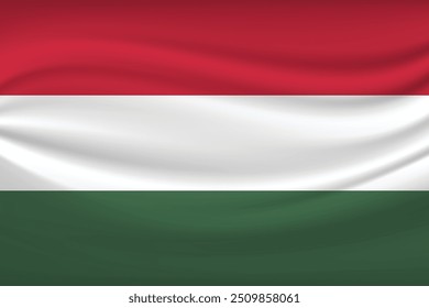 Hungary Waving Country Flag in Vector illustration