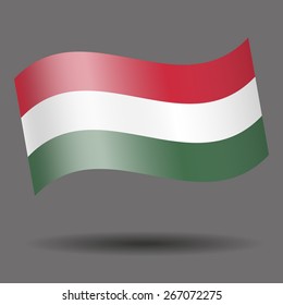 Hungary waving flag