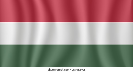 Hungary waving flag