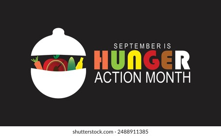 Hunger action month is observed every year on September. banner design template Vector illustration background design.