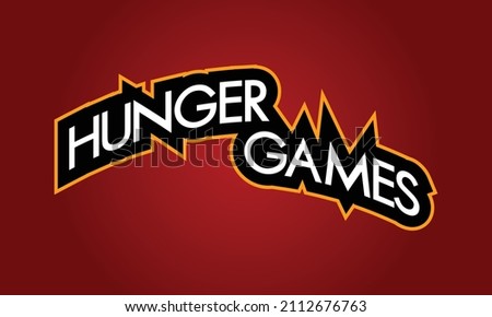 Hunger Games wording in comic bubble speech in pop art style