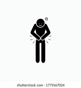 Hunger Icon. Food Insecurity Symbol - Vector.