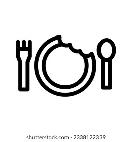 hunger line icon illustration vector graphic. Simple element illustration vector graphic, suitable for app, websites, and presentations isolated on white background