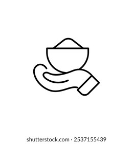 hunger thin outline icon vector design good for web or mobile app