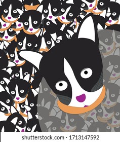 Hungern Sie die Katze- und Freundeszeit