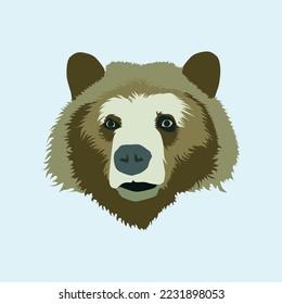 a hungry bear in the middle of the forest