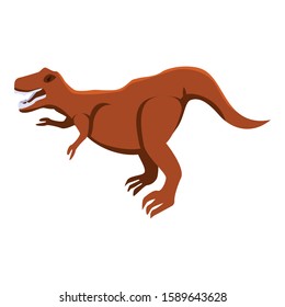 Hungry dino icon. Isometric of hungry dino vector icon for web design isolated on white background