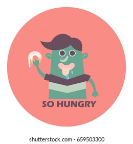 Hungry green boy