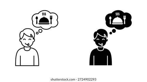 Hungriges Grafikdesign. Vektorsymbol-Illustrationen