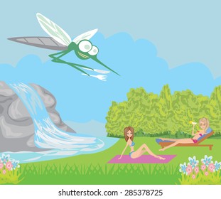 hungry mosquito cartoon