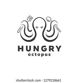 hungry octopus logo design