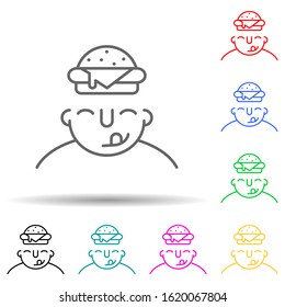 hungry on mind multi color style icon. Simple thin line, outline vector of what is in your mind icons for ui and ux, website or mobile application