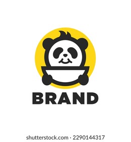 Hungry Panda is a modern and iconic logo design that combines a panda and a bowl. Hungry Panda logo for sale. Cute panda logo design.
