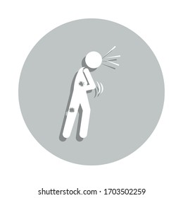 hungry and poor badge icon. Simple glyph, flat vector of Poor people icons for ui and ux, website or mobile application