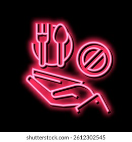 hungry poverty problem neon light sign vector. hungry poverty problem illustration