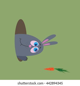 hungry rabbit, background, illustration for gaming applications, web design, graphic design.