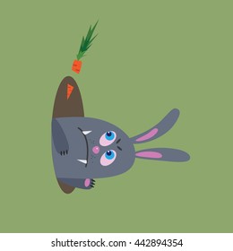 hungry rabbit, background, illustration for gaming applications, web design, graphic design.