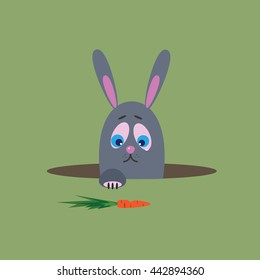 hungry rabbit, background, illustration for gaming applications, web design, graphic design.