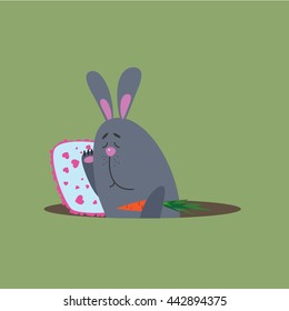hungry rabbit, background, illustration for gaming applications, web design, graphic design.