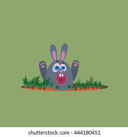 hungry rabbit, saver, background, illustration for gaming applications, web design, graphic design.