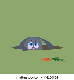 hungry rabbit, saver, background, illustration for gaming applications, web design, graphic design.