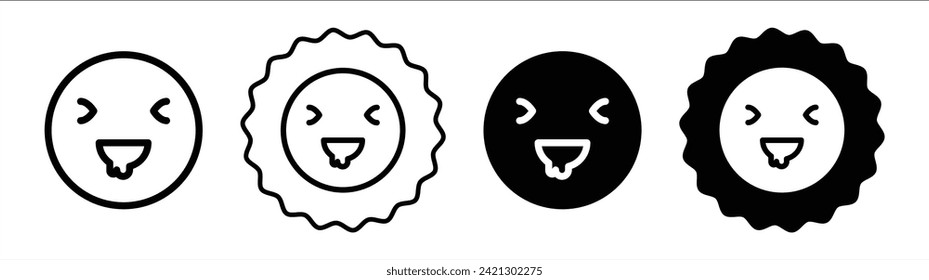 Hungry set in black and white color. Hungry simple flat icon vector