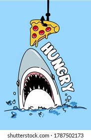 
HUNGRY SHARK OF A SLICE OF PIZZA