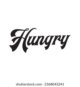 hungry text on white background.