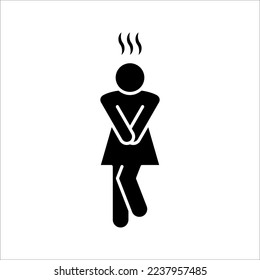 Hungry vector outline Icon Design. vector illustration isolated on White background.