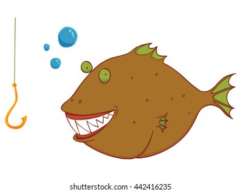 hungry wild fish
