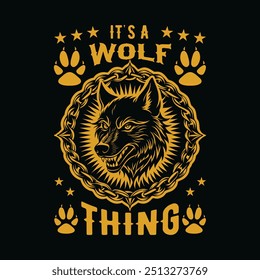 Hungry wolf t shirt design and vector file.