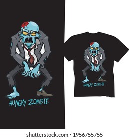 Hungry zombie T-shirt Design zombie