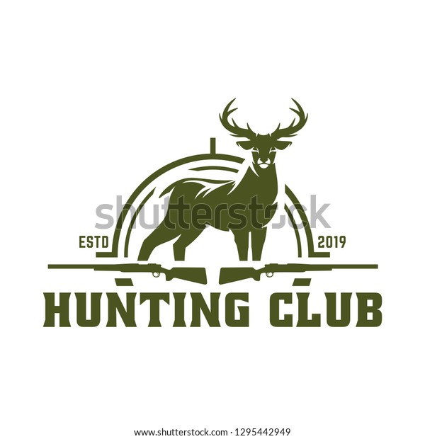 Hunt Badge Deer Hunting Stamp Stock Vector (Royalty Free) 1295442949 ...