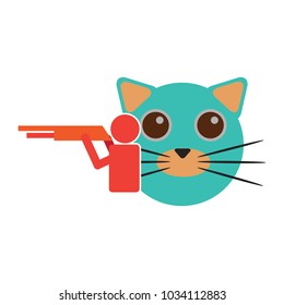 Hunt Cat Logo Icon Design