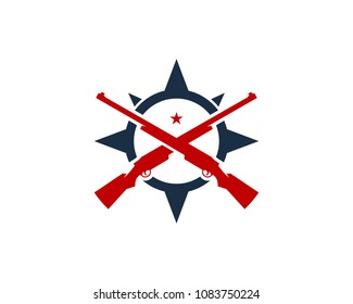 Hunt Compass Icon Logo Design Element