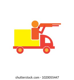 Hunt Delivery Logo Icon Design