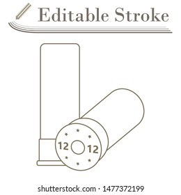 Icono de municiones de caza. Diseño sencillo de Stroke modificable. Ilustración vectorial.